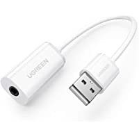 Los mejores  - UGREEN Tarjeta de Sonido Externa- USB Adaptador de Audio External Sound Adapter con 3.5mm Jack para Micrófono- Altavoces…